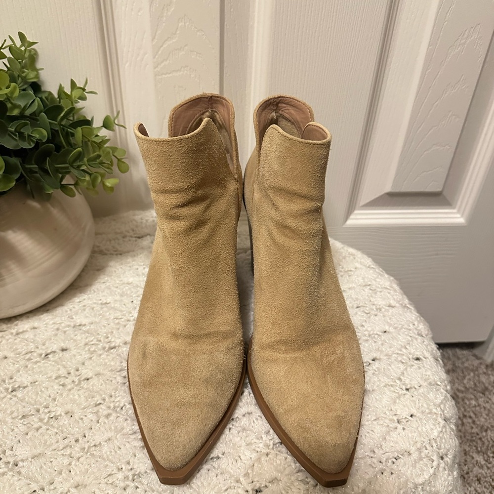 Gianni Bini Huttsen Suede Stacked Heel Western Boot Women’s 7.5M - Picture 5 of 8